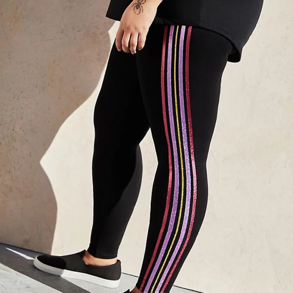 Torrid Multi Color Side Stripe Premium Leggings